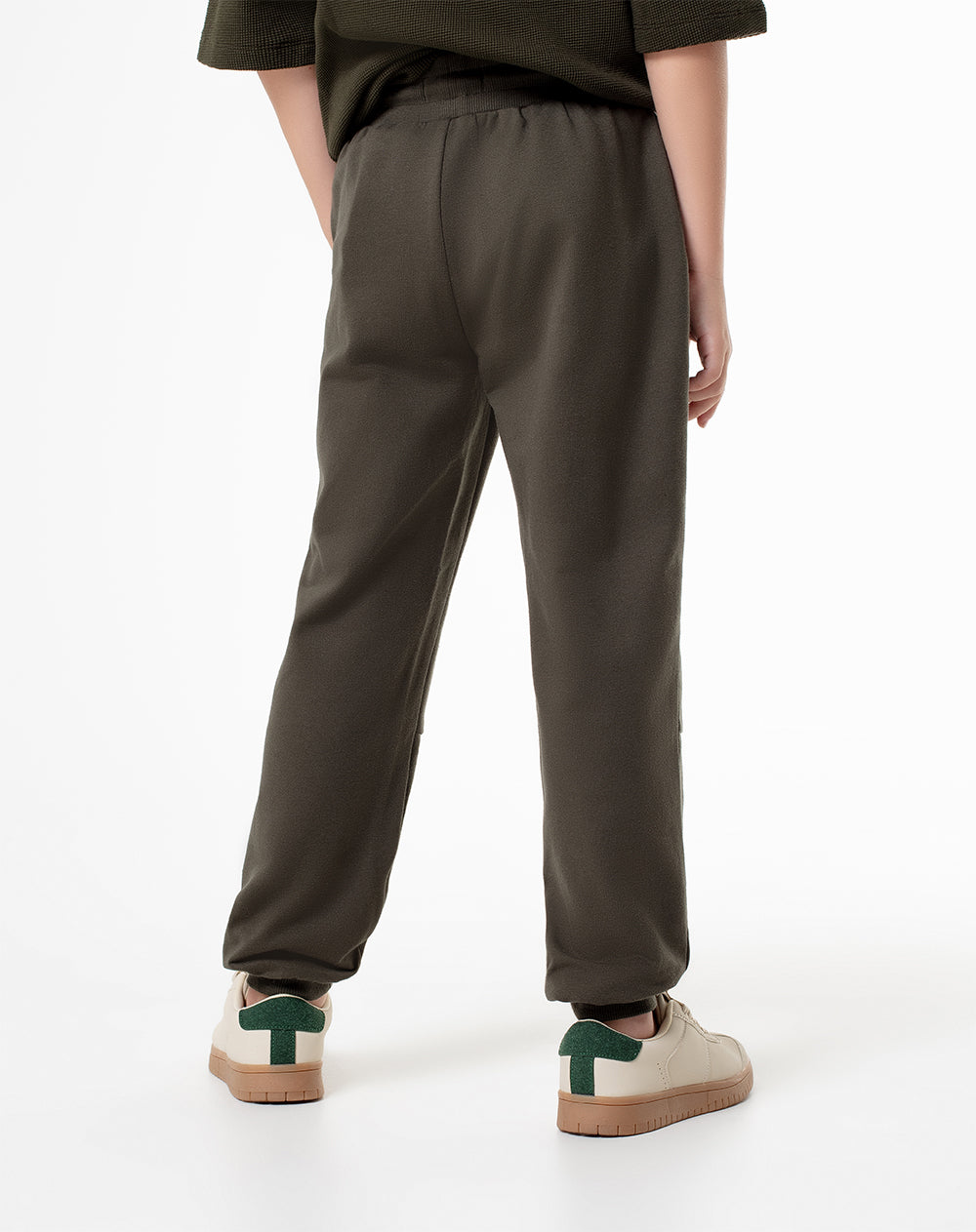 Jogger regular fit tiro medio verde