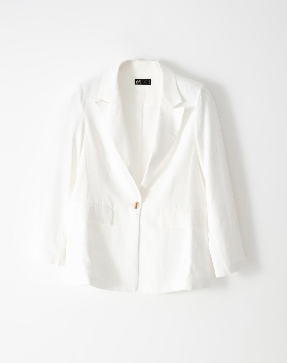 Chaqueta regular fit sin capucha blanca