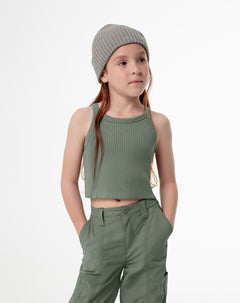 Camiseta cropped fit verde