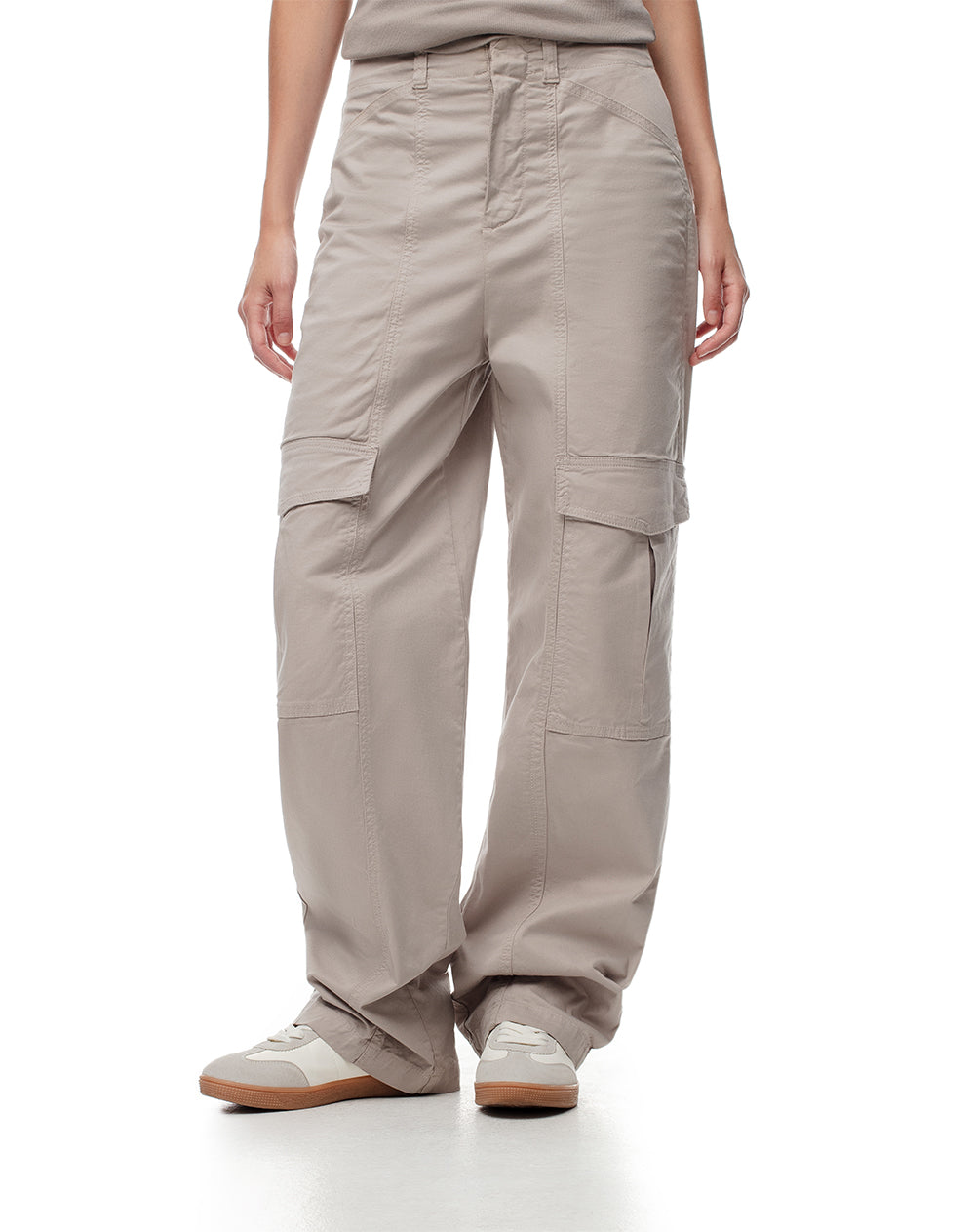 Cargo Lolu regular fit tiro medio gris