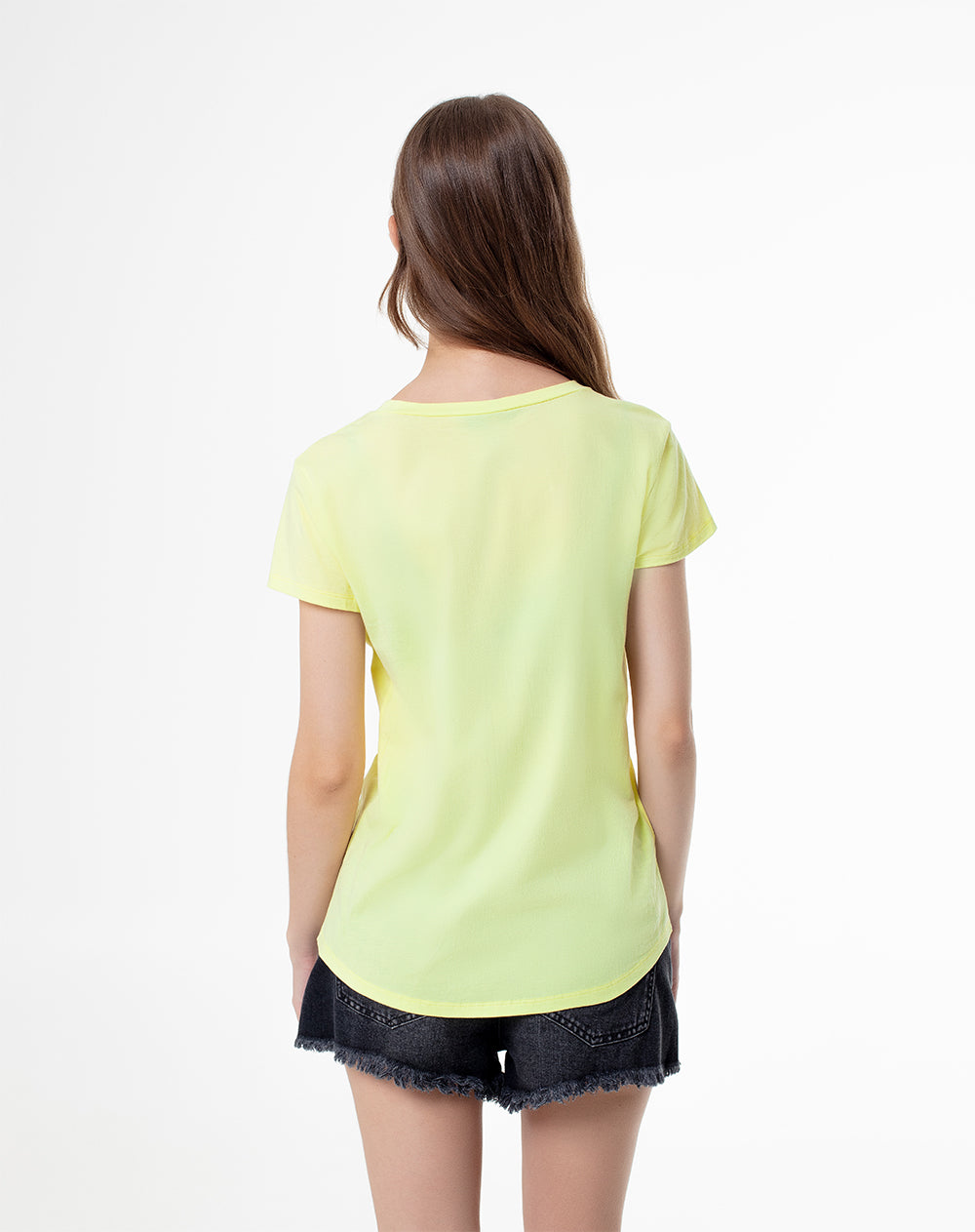 Camiseta regular fit manga 3/4 verde