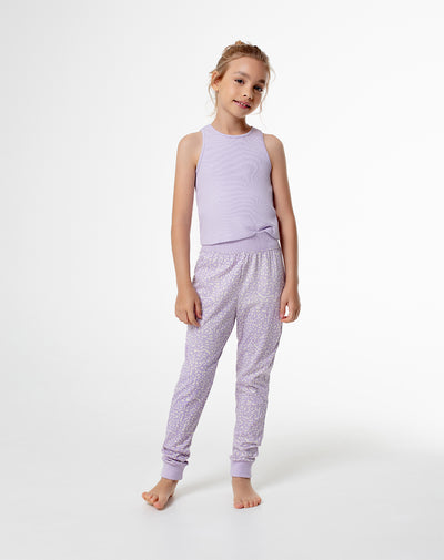 Pijama Losuk regular fit manga corta morado estampado