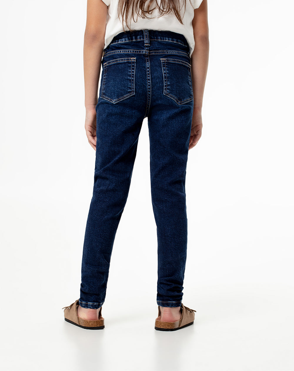 Jean skinny fit tiro medio indigo