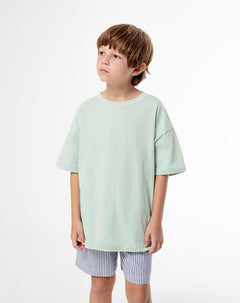 Pijama regular fit manga corta verde