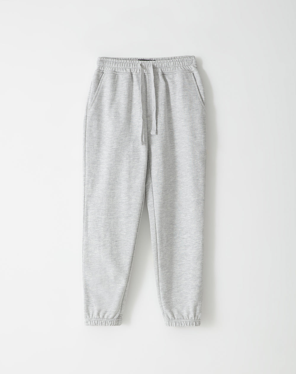 Jogger regular fit tiro medio gris jaspe