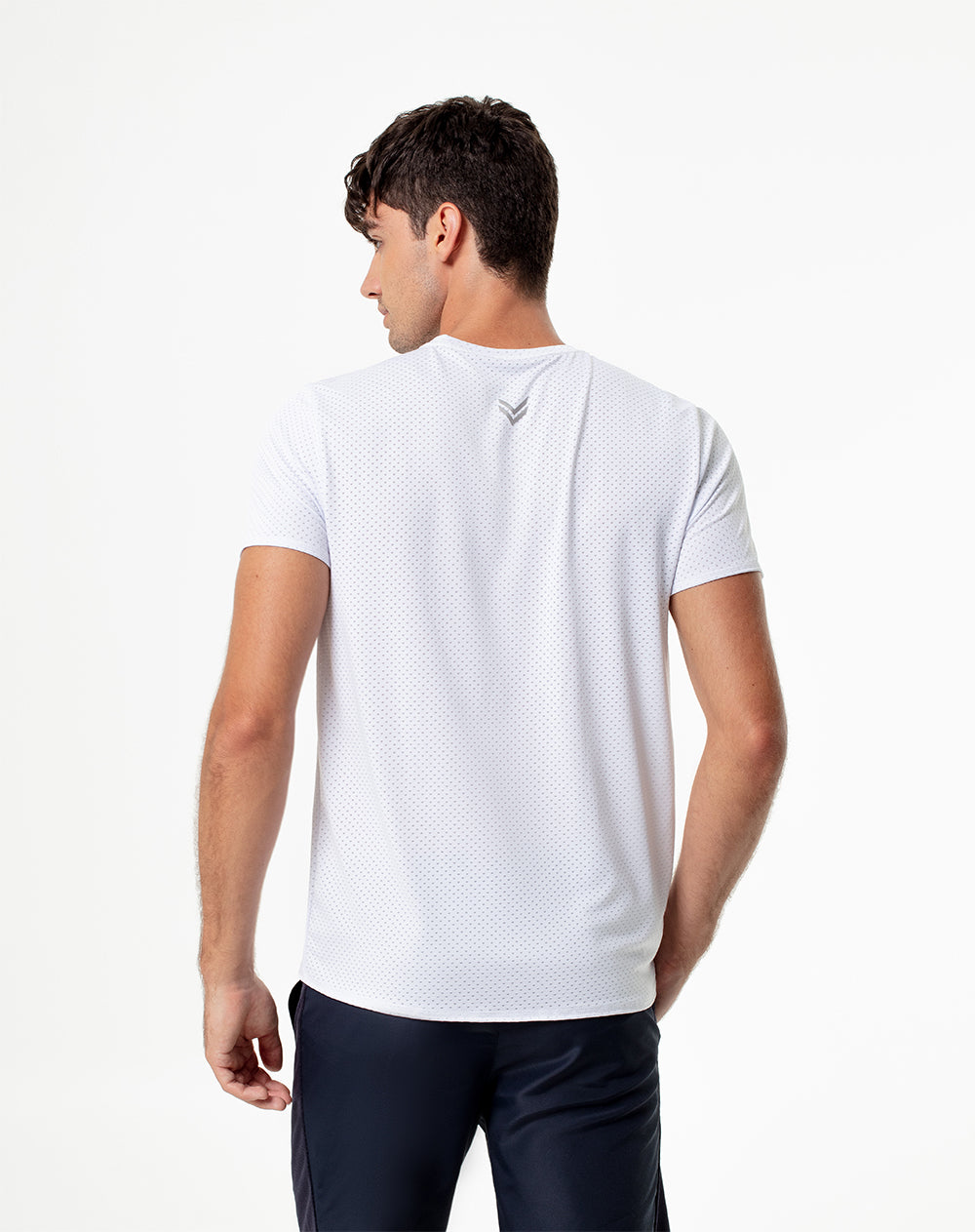 Camiseta slim fit manga corta blanca