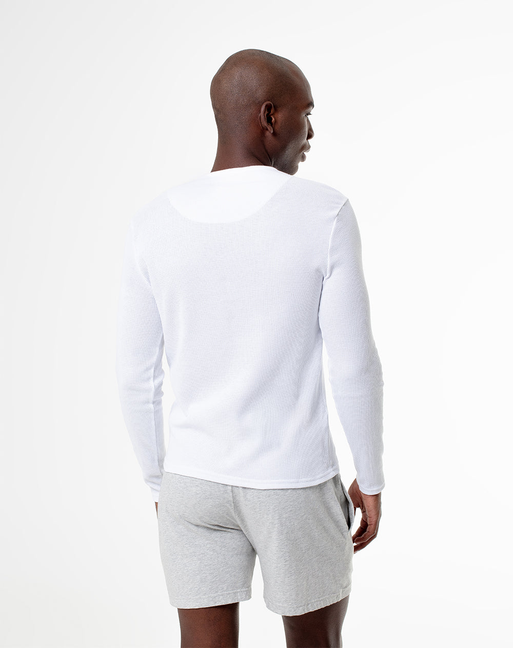 Camiseta slim fit manga larga blanca