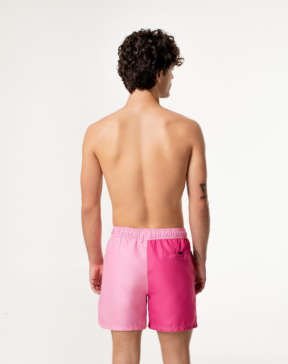 Pantaloneta rosado bloques