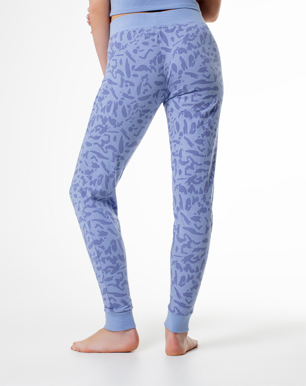 Pantalón Miwi slim fit tiro medio lavanda estampado