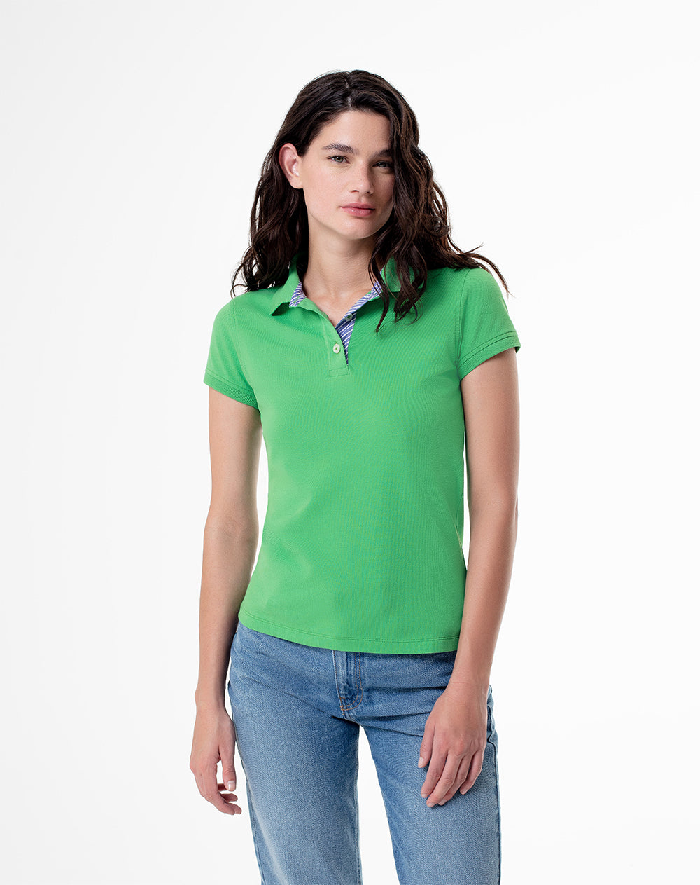 Polo slim fit verde