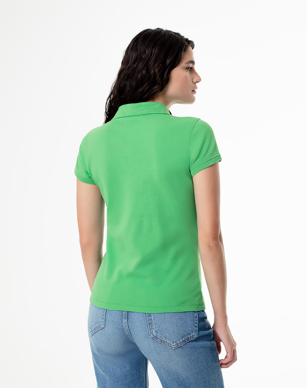 Polo slim fit verde