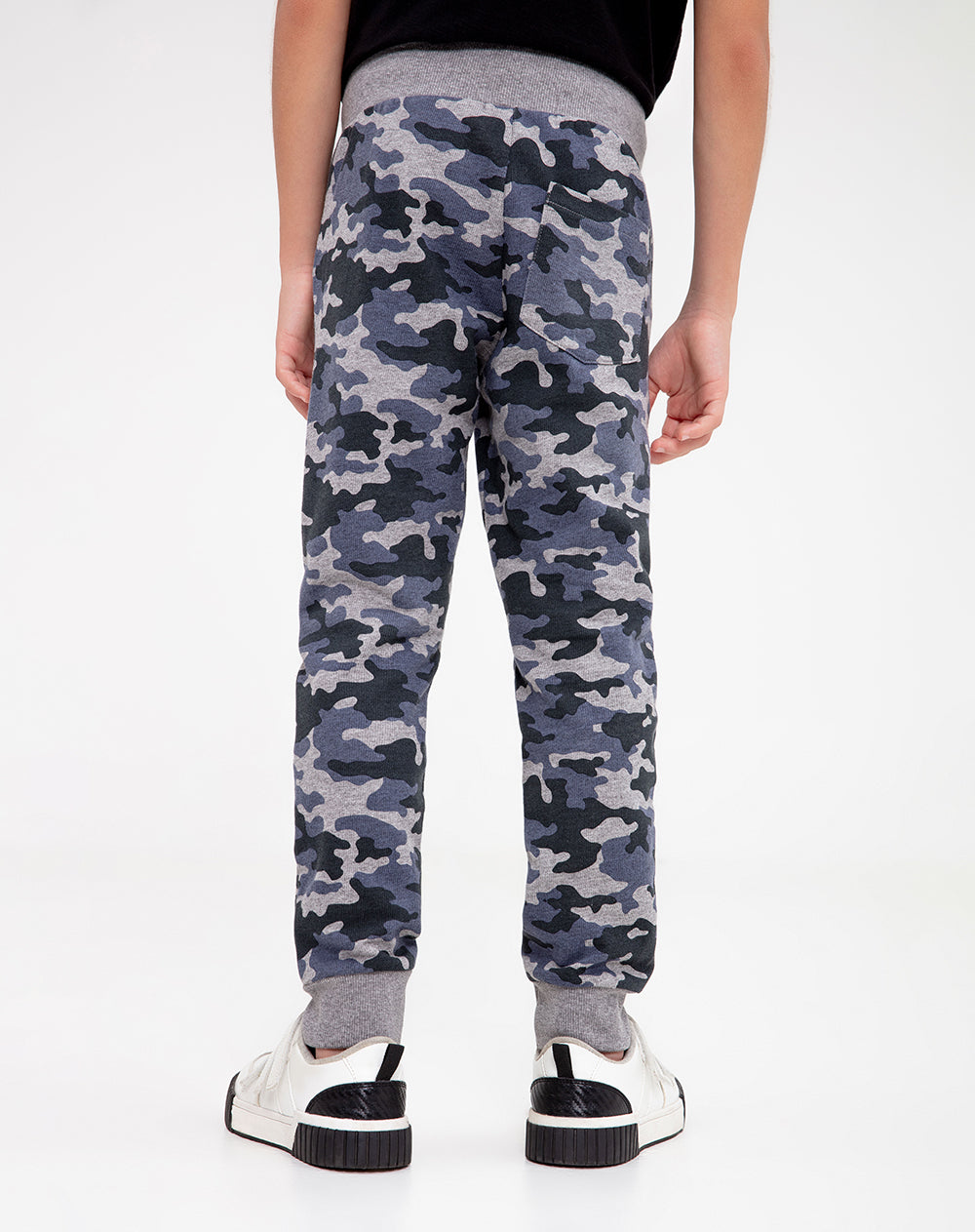 Jogger regular fit tiro medio camuflado