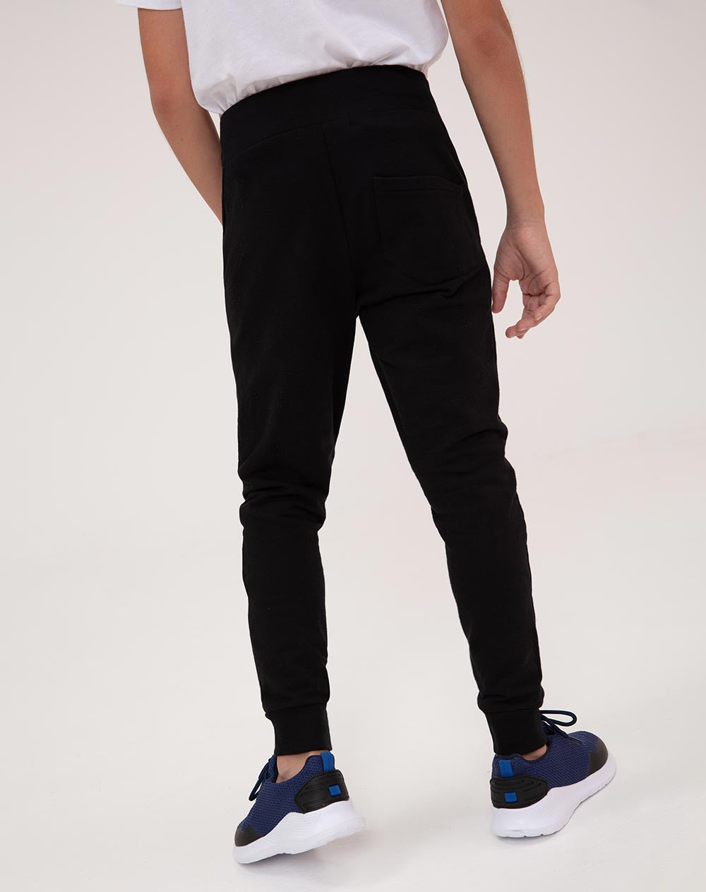 Jogger regular fit tiro medio negro