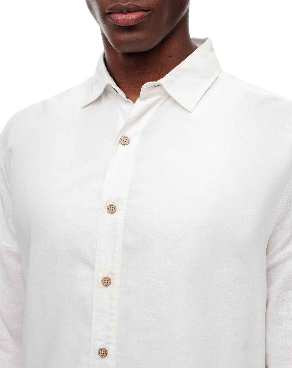 Camisa regular fit manga larga blanca