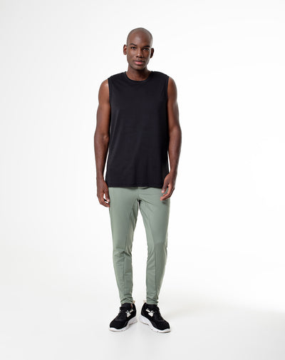 Jogger regular fit tiro medio verde