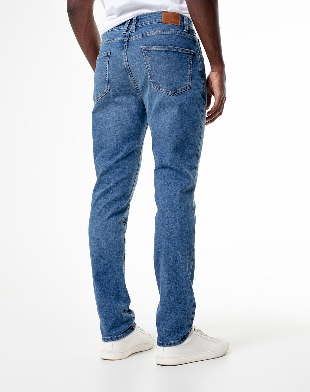 Jean skinny fit tiro medio indigo