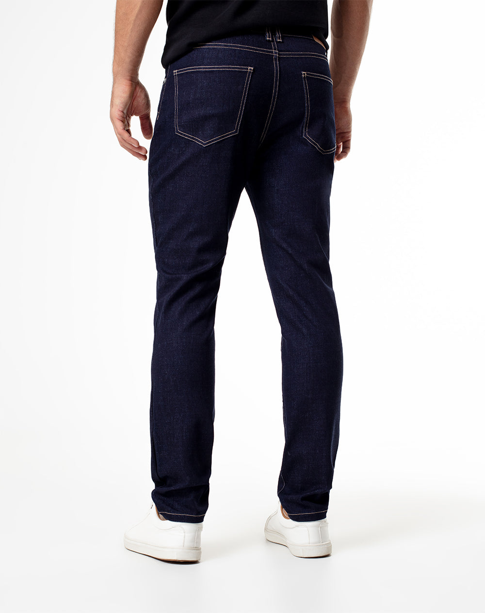 Jean skinny fit tiro medio indigo oscuro