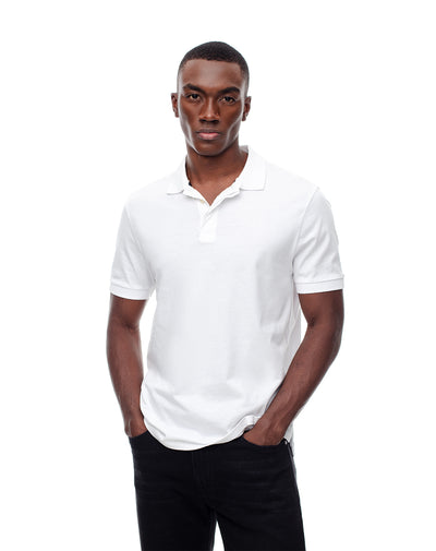 Polo slim fit blanca