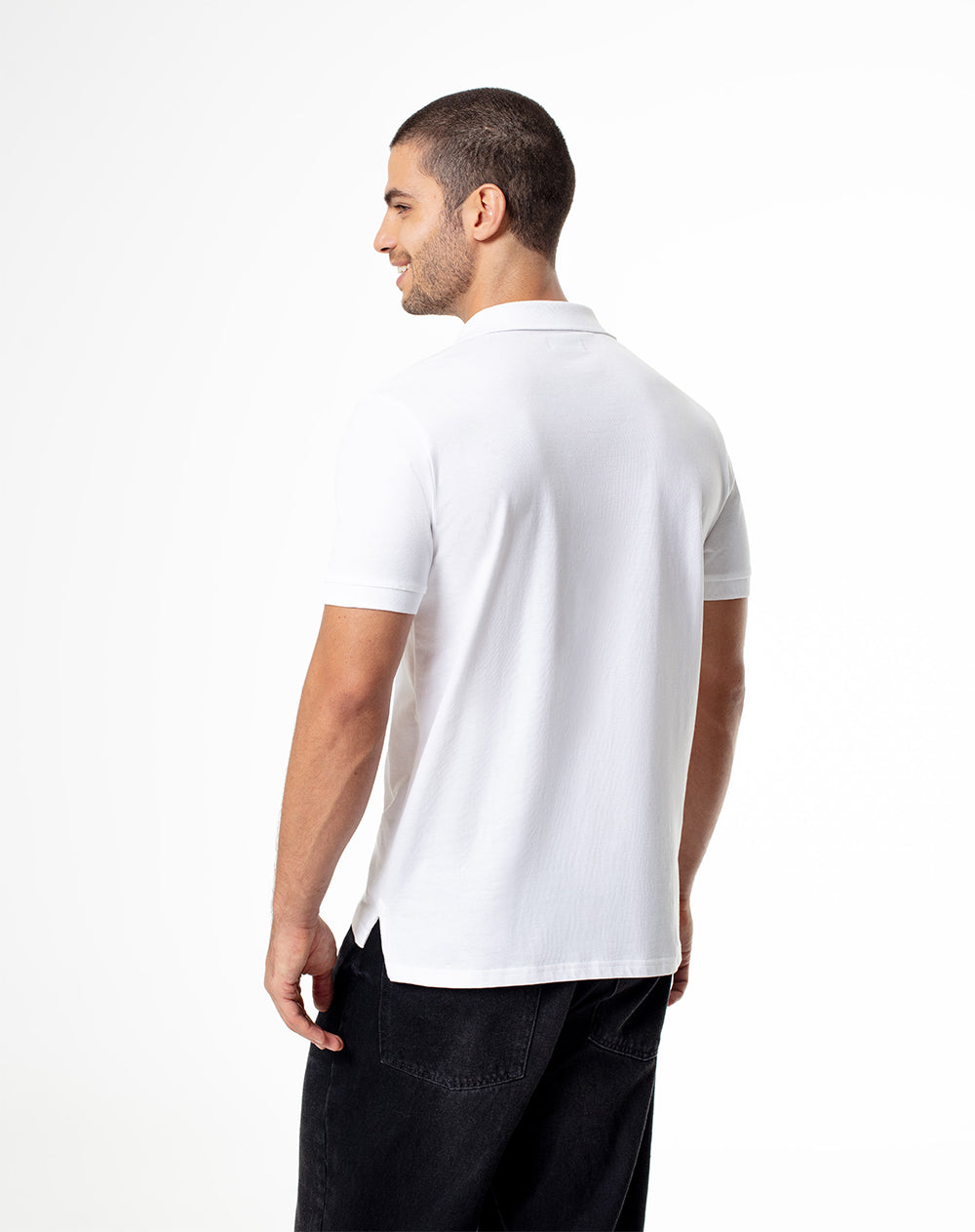 Polo slim fit blanca