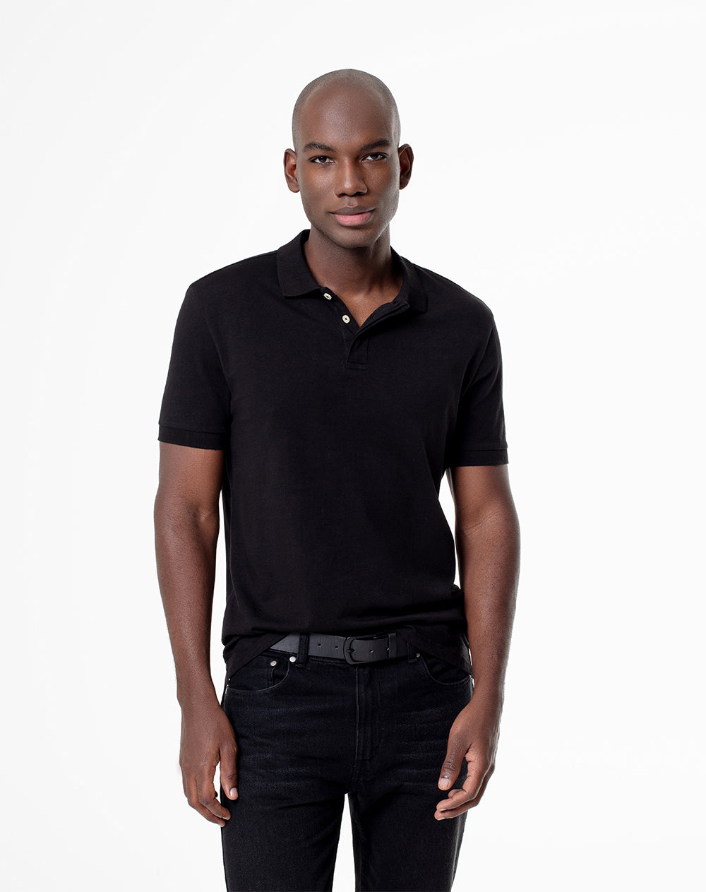 Polo slim fit negra