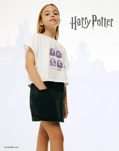 Camiseta Harry Potter manga corta crema