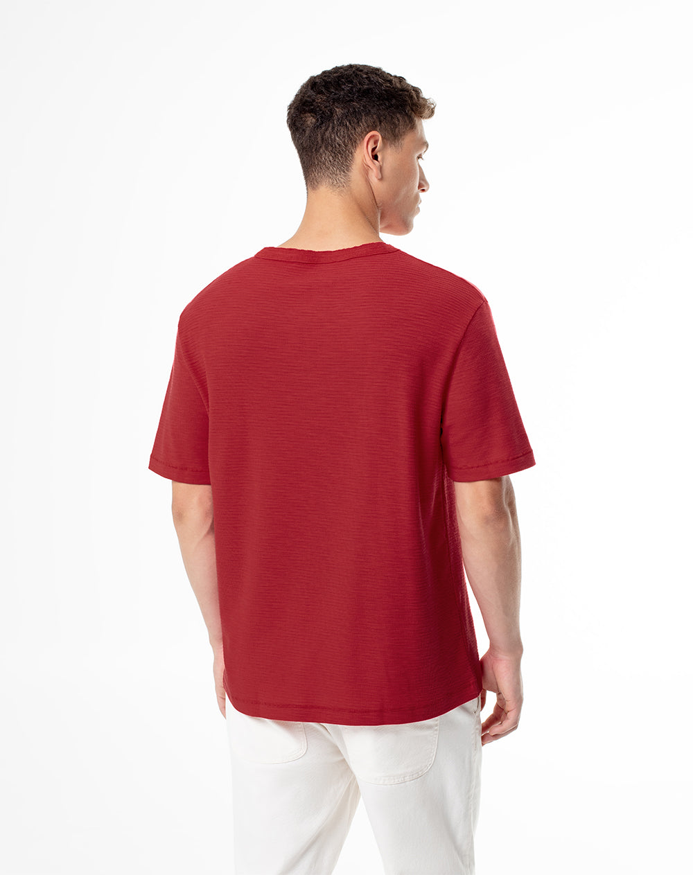 Camiseta regular fit manga corta roja