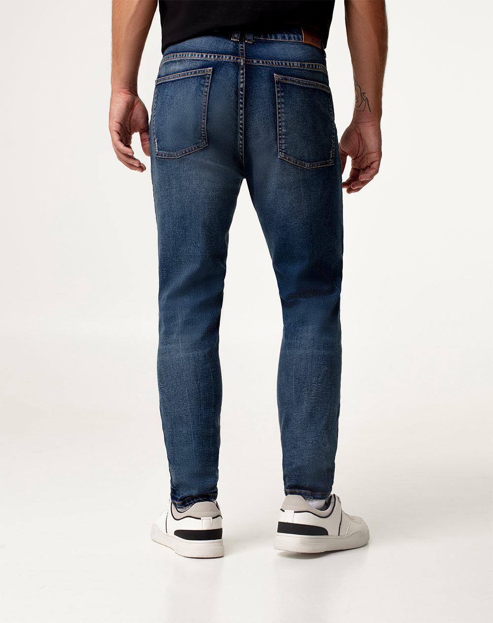 Jean skinny fit tiro medio indigo