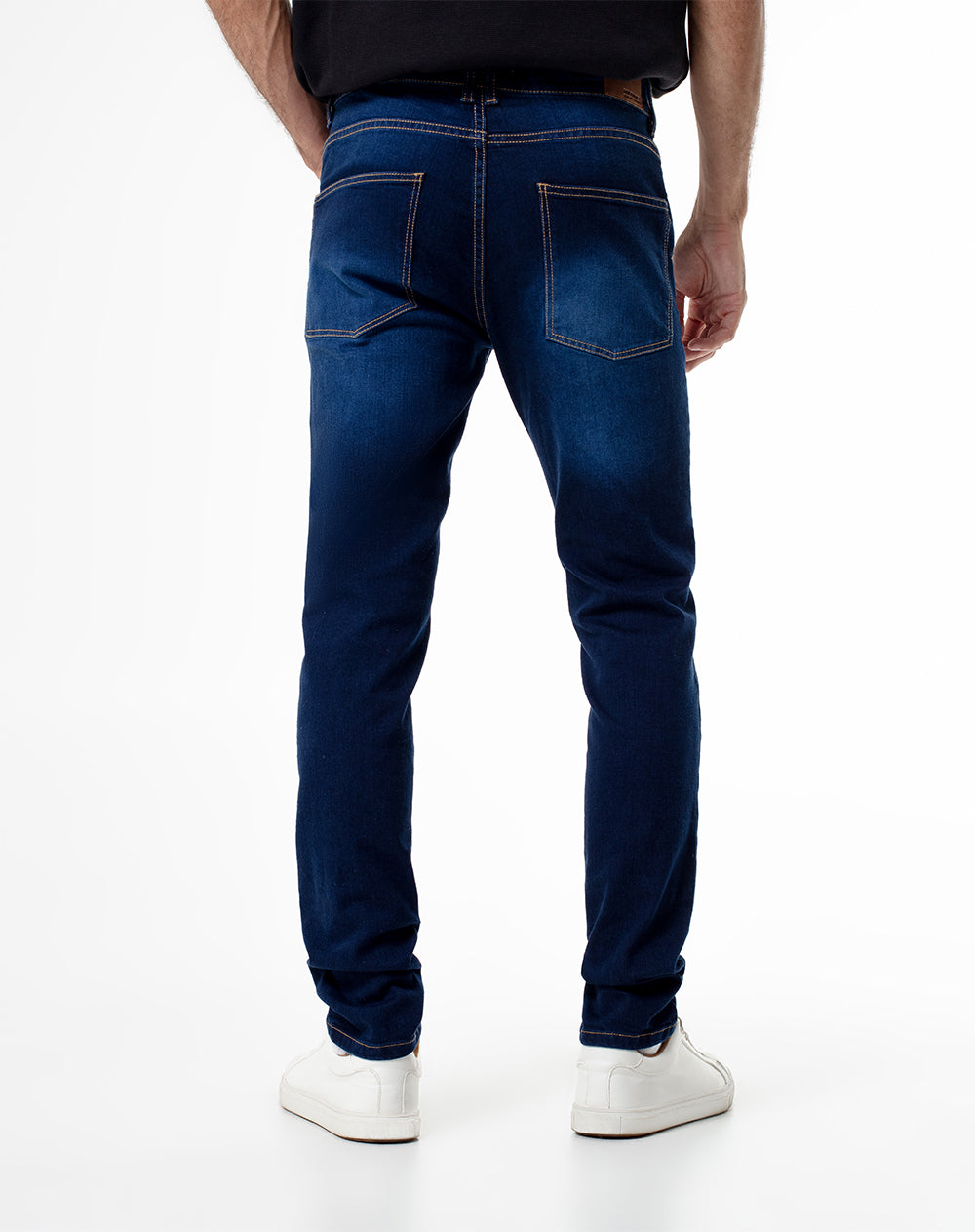 Jean skinny fit tiro medio indigo oscuro