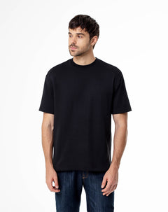 Camiseta oversized fit manga corta negra