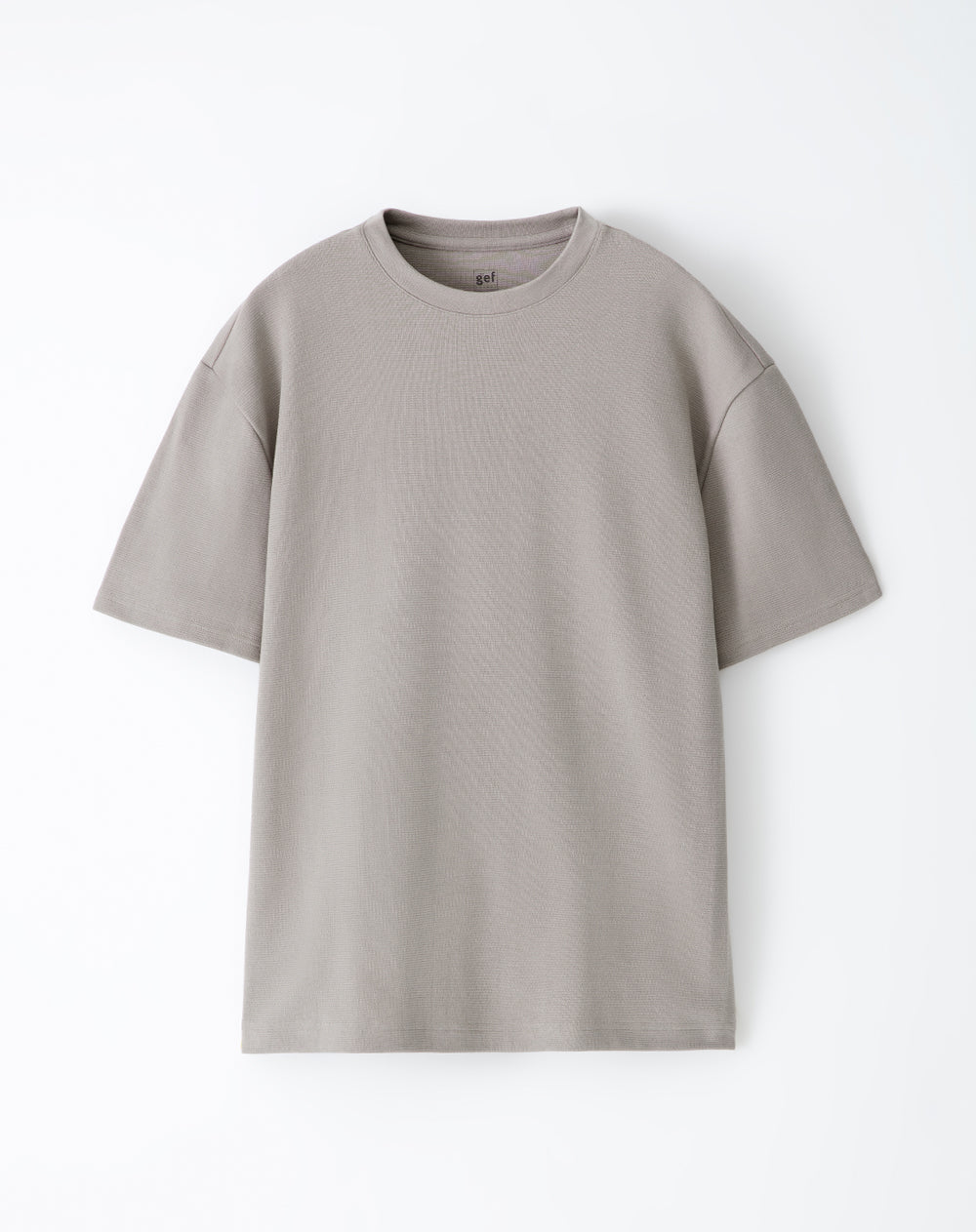 Camiseta regular fit manga corta taupe