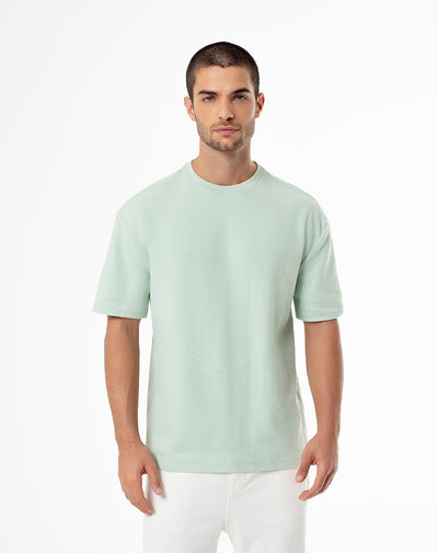 Camiseta oversized fit manga corta verde