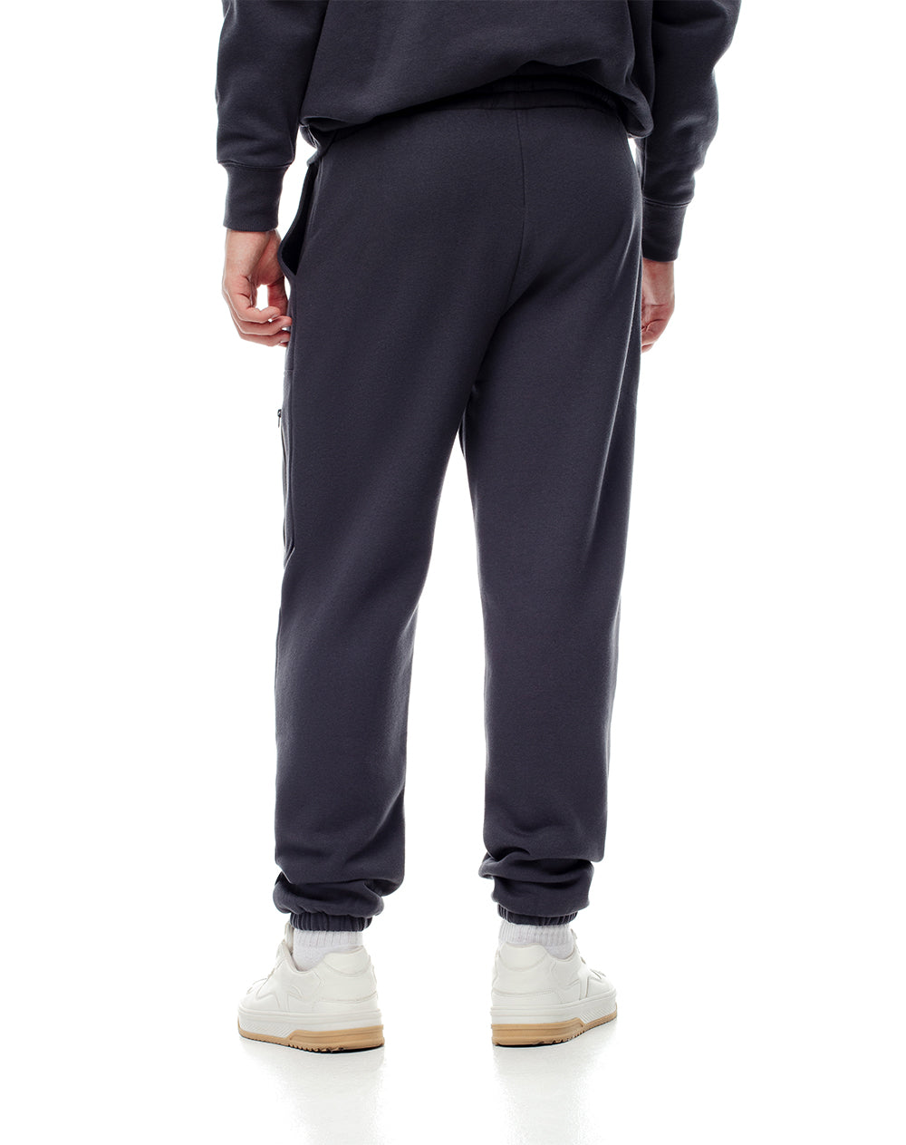 Jogger regular fit tiro medio gris