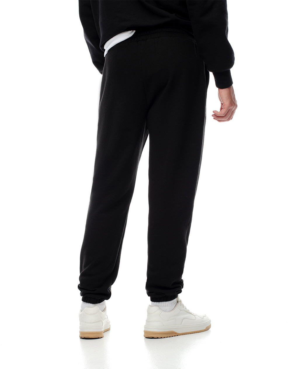 Jogger regular fit tiro medio negro