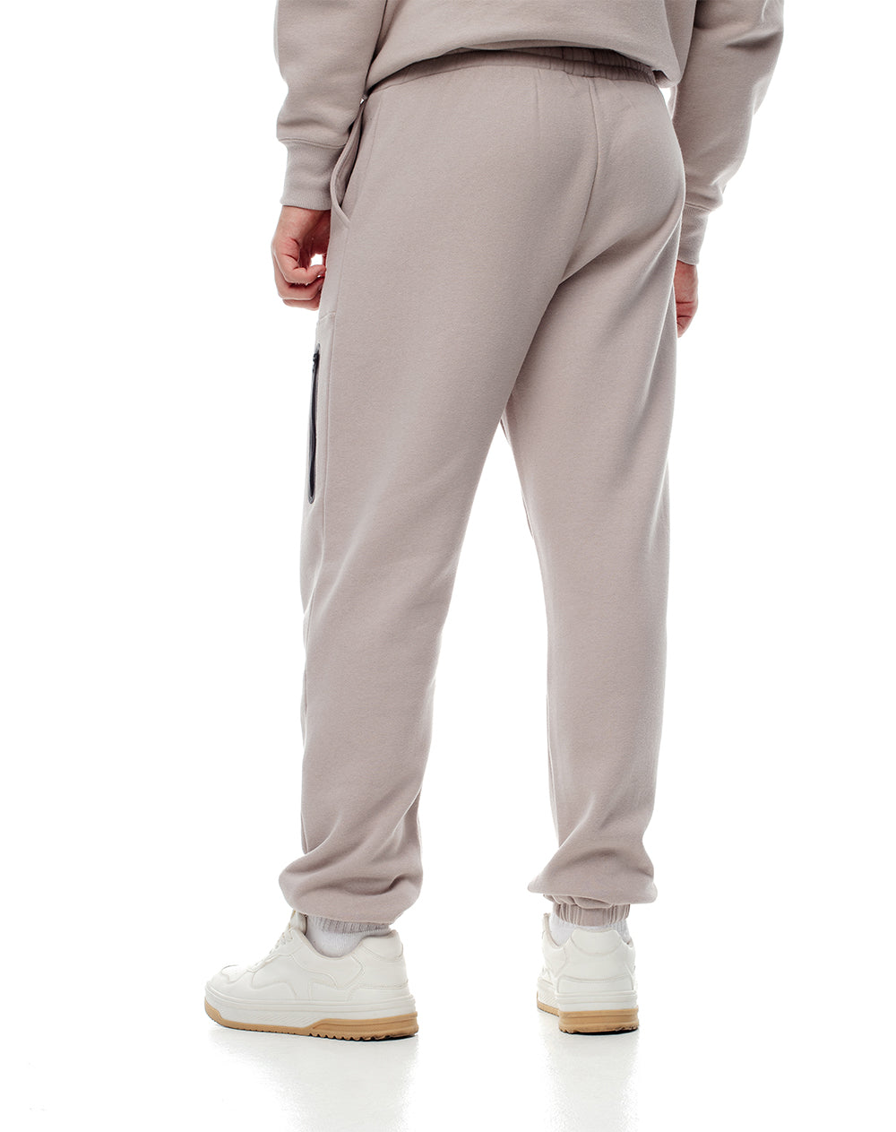 Jogger regular fit tiro medio cafe