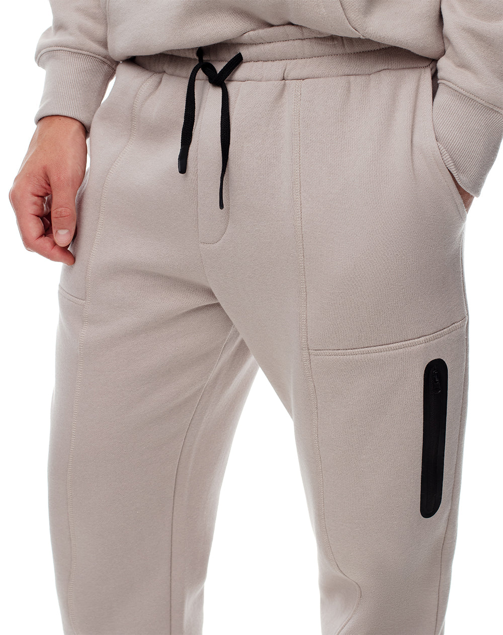 Jogger regular fit tiro medio cafe