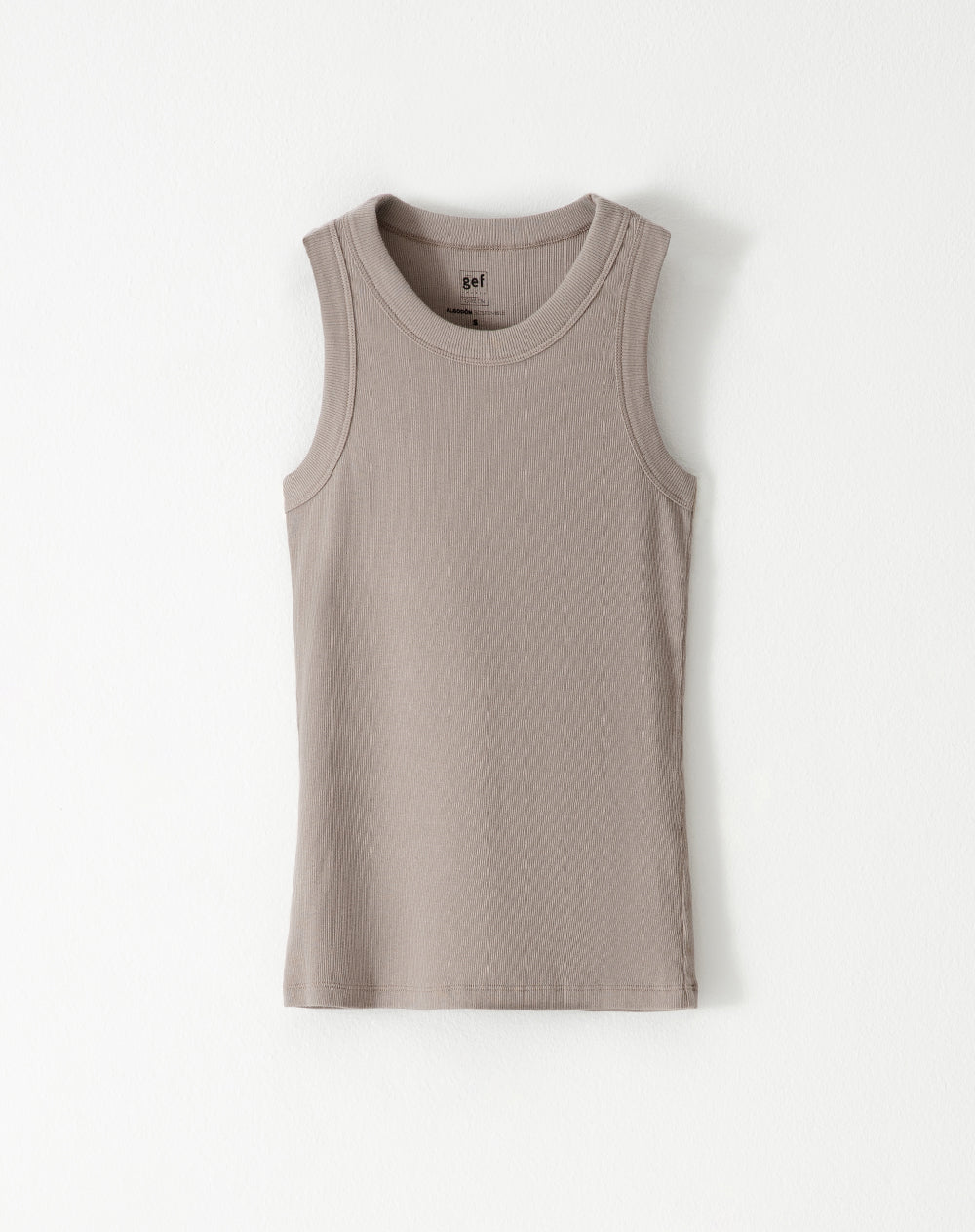 Camiseta slim fit taupe