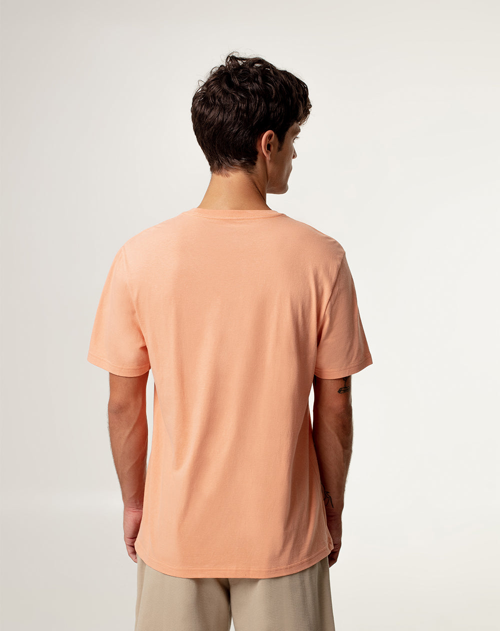 Camiseta Pijo Pijo slim fit manga corta naranja