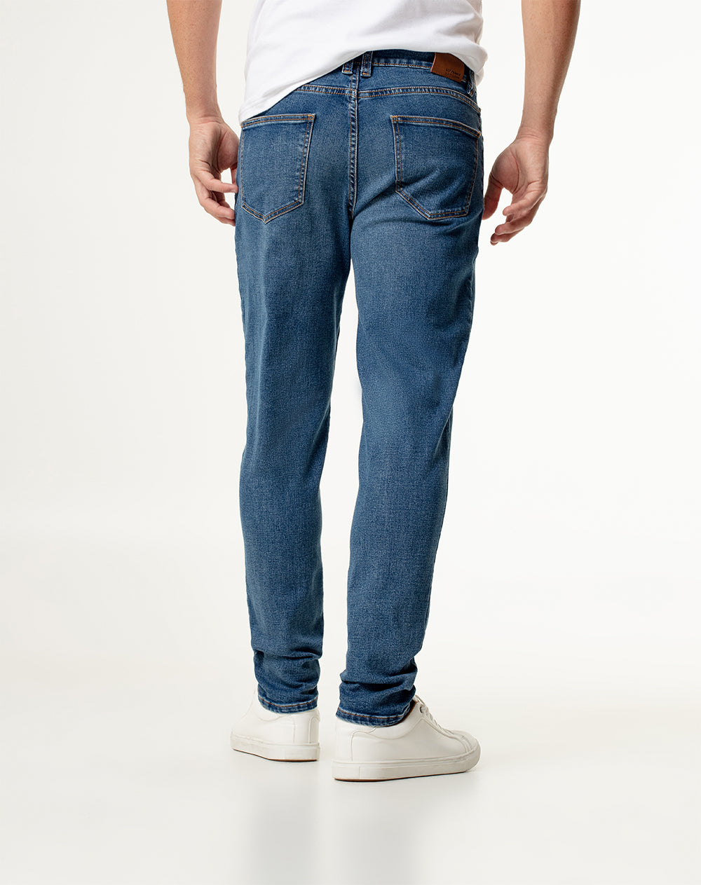 Jean skinny fit tiro medio indigo