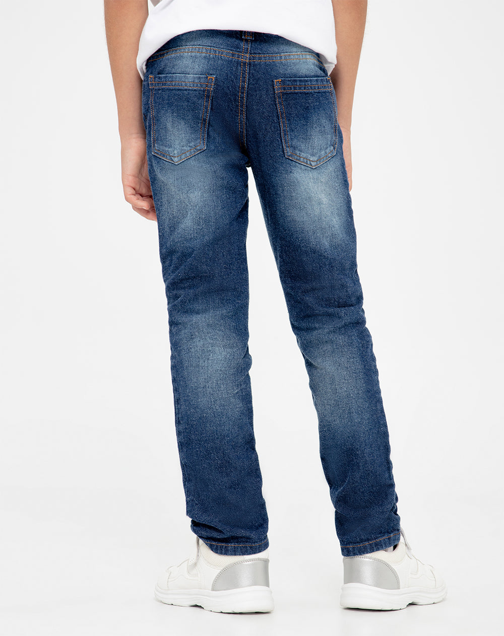 Jean slim fit tiro medio indigo