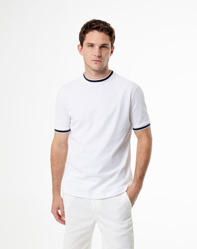 Camiseta regular fit manga corta blanca