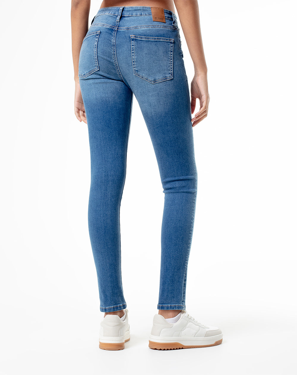 Jean Super skinny fit tiro medio indigo