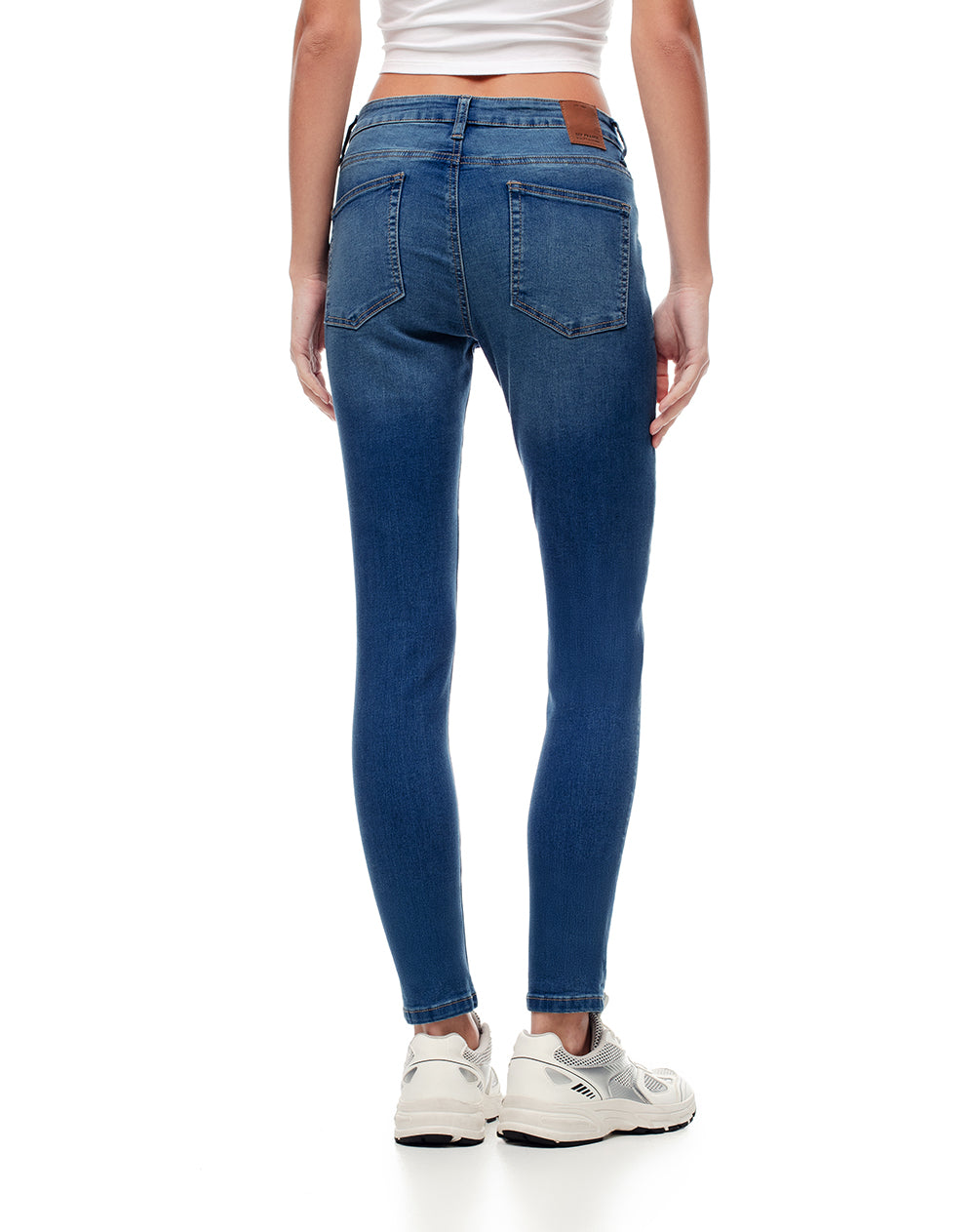 Jean Super skinny fit tiro medio indigo oscuro