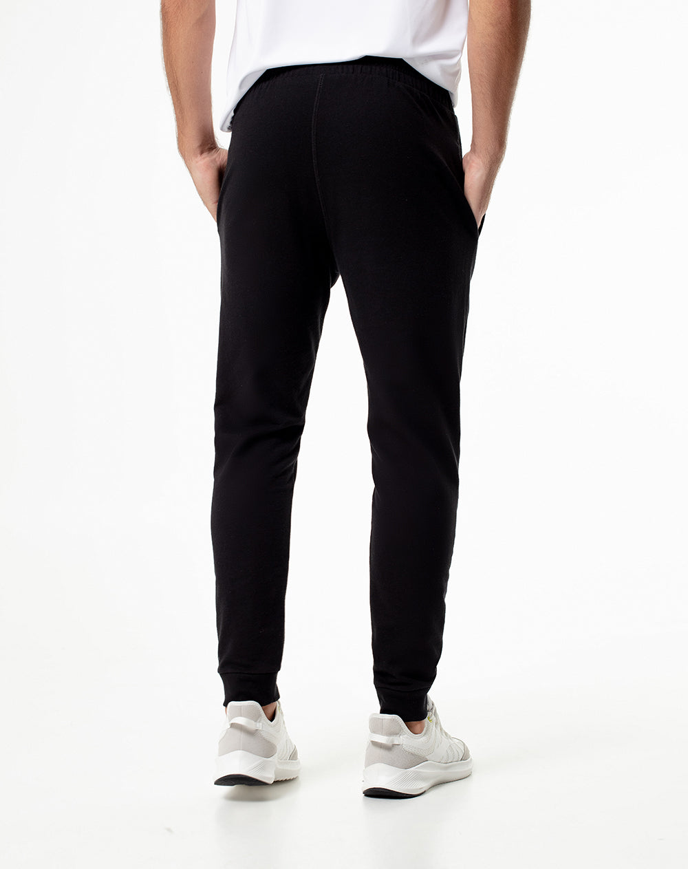 Jogger regular fit tiro medio negro