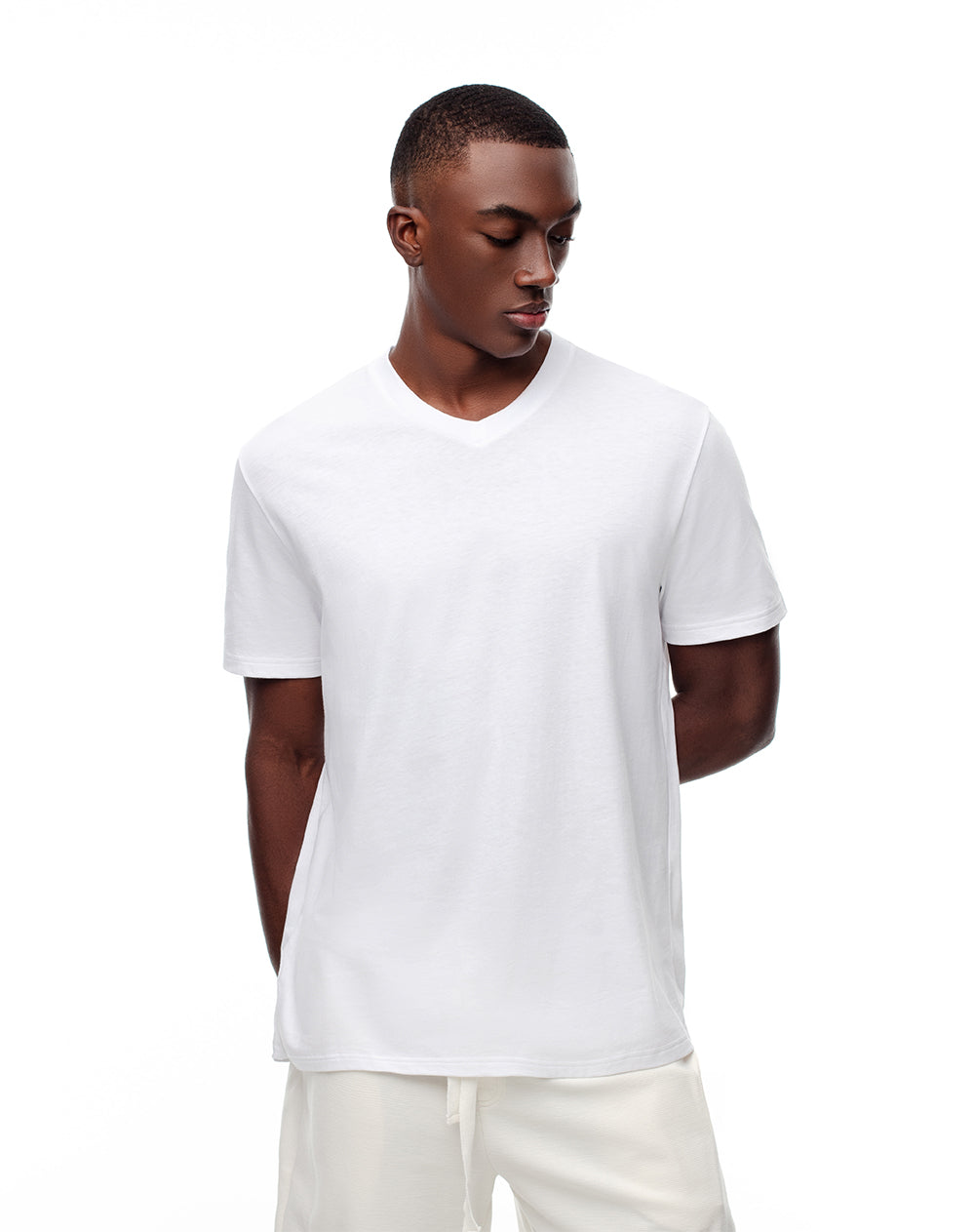 Camiseta relaxed fit manga corta blanca