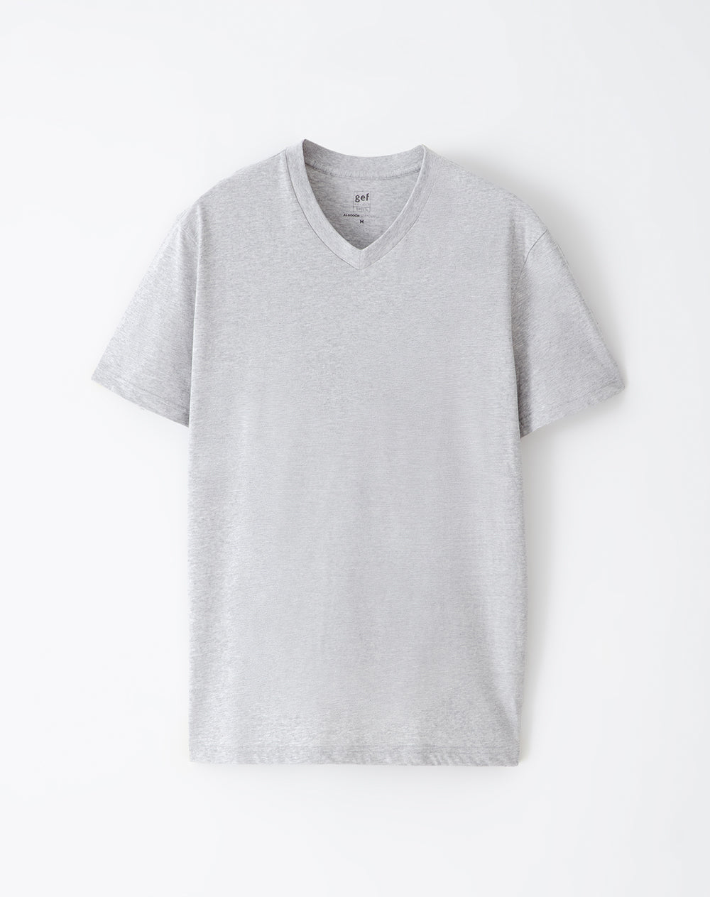 Camiseta relaxed fit manga corta gris jaspeada