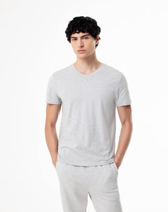 Camiseta Ufex Ufex slim fit manga corta gris jaspeada