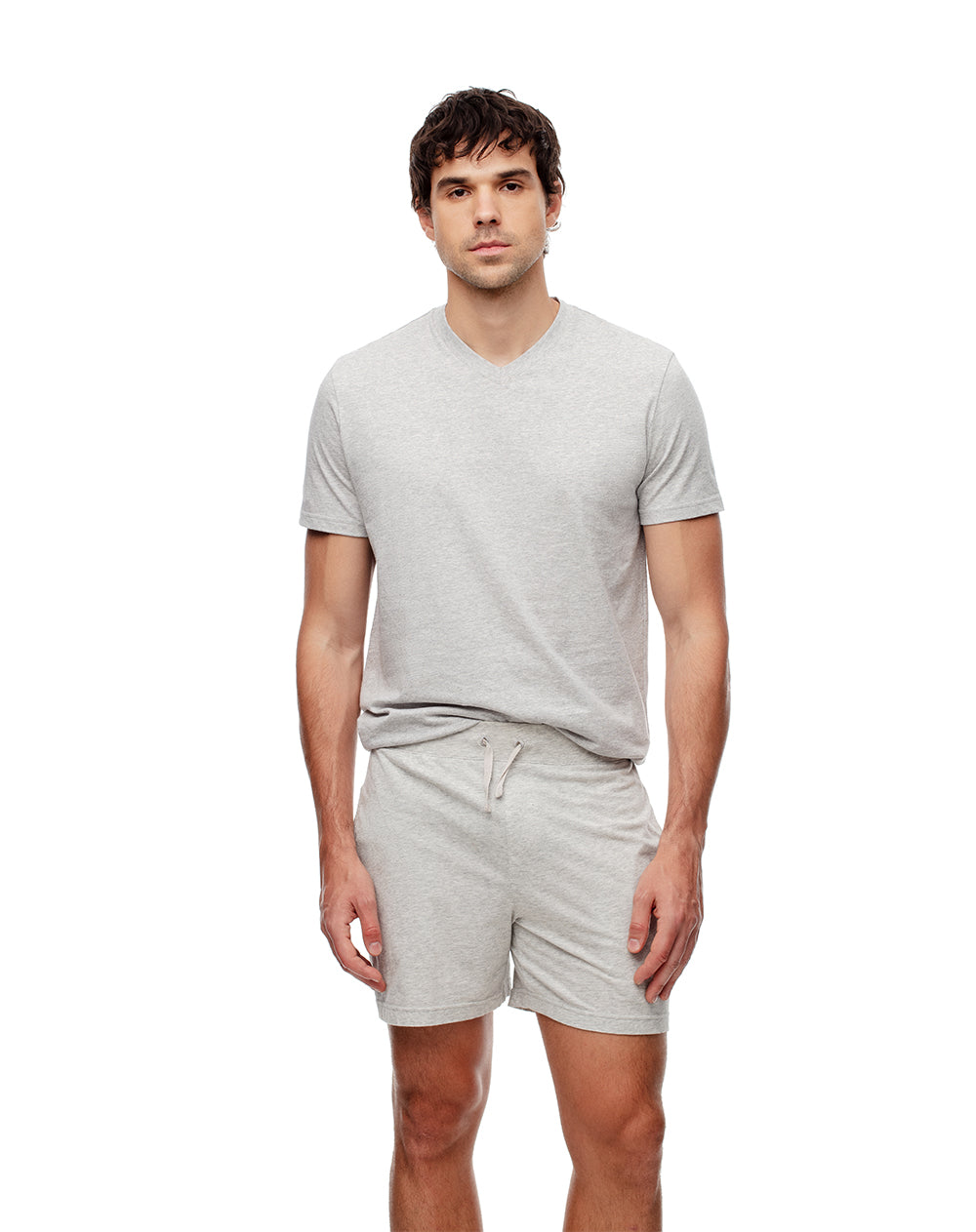 Bermuda regular fit gris jaspeada