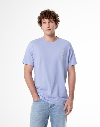 Camiseta oversized fit manga corta azul