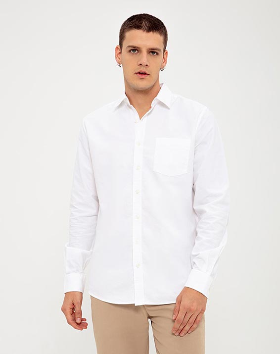 Camisa Manga Larga Blanca Hombre | Compra Camisa Manga Larga