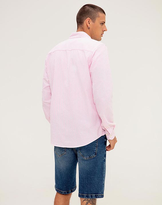 Camiseta Rosada Hombre  Adquiere Tu Outfit Ideal con Gef